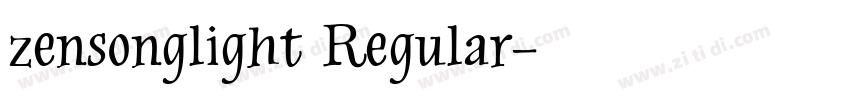 zensonglight Regular字体转换